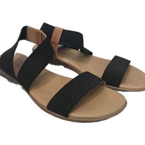 Tommy Bahama  Womens 6.5M Sandal Briana Black Elastic Strap Summer Resort Travel